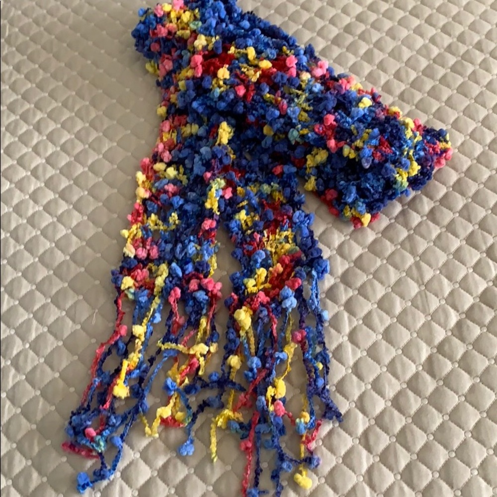 Hand knitted scarf